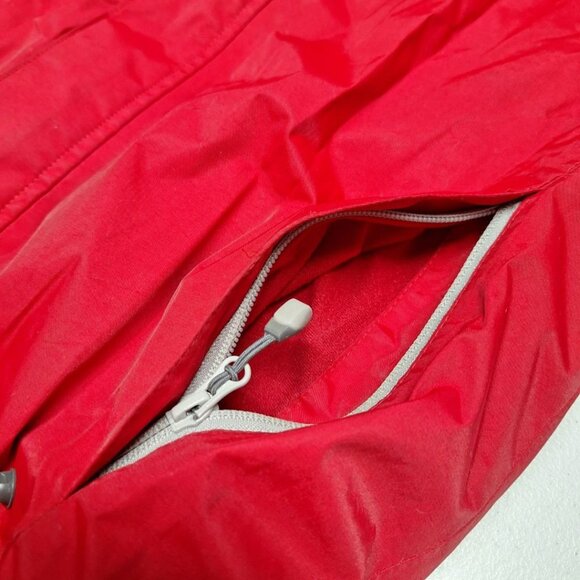 Lands End Winter Jacket Coat Red Hood Zip Pockets Lined Warm‎ Womens Small - Picture 7 of 9